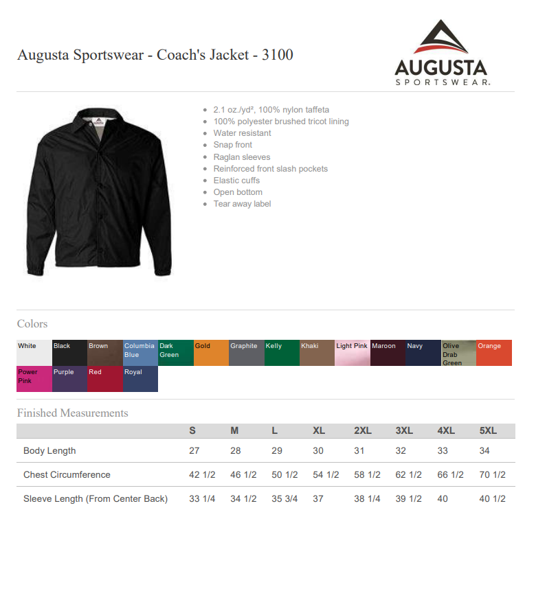 FCGS Force - Embroidered Augusta Button Up Jacket