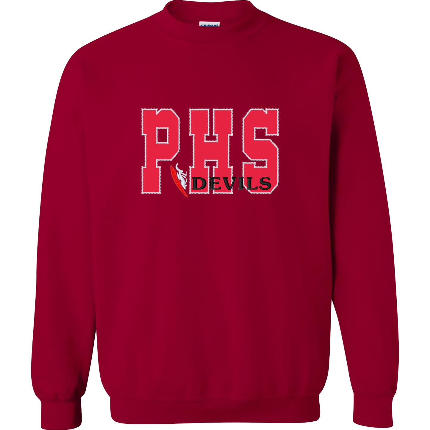 PHS - Cardinal Red Crewneck Applique Sweater