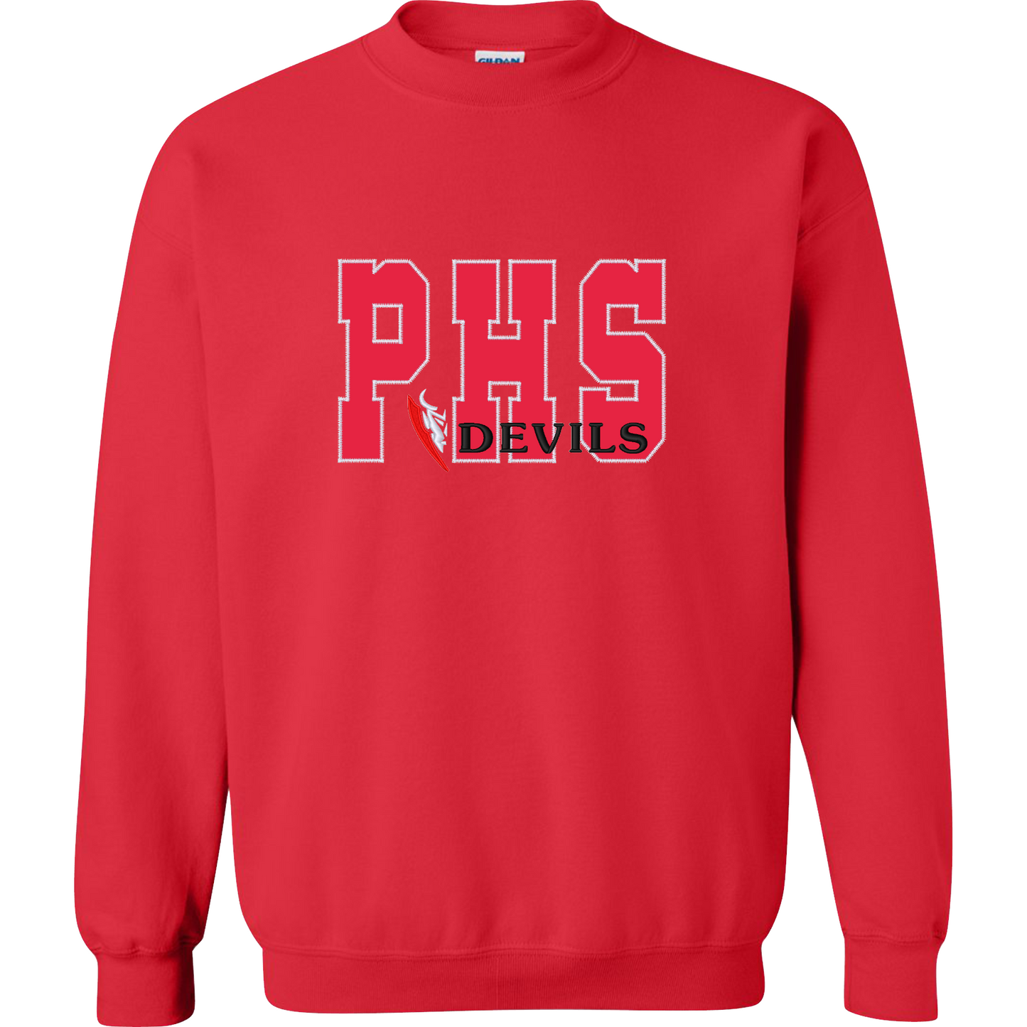 PHS - Red Crewneck Applique Sweater