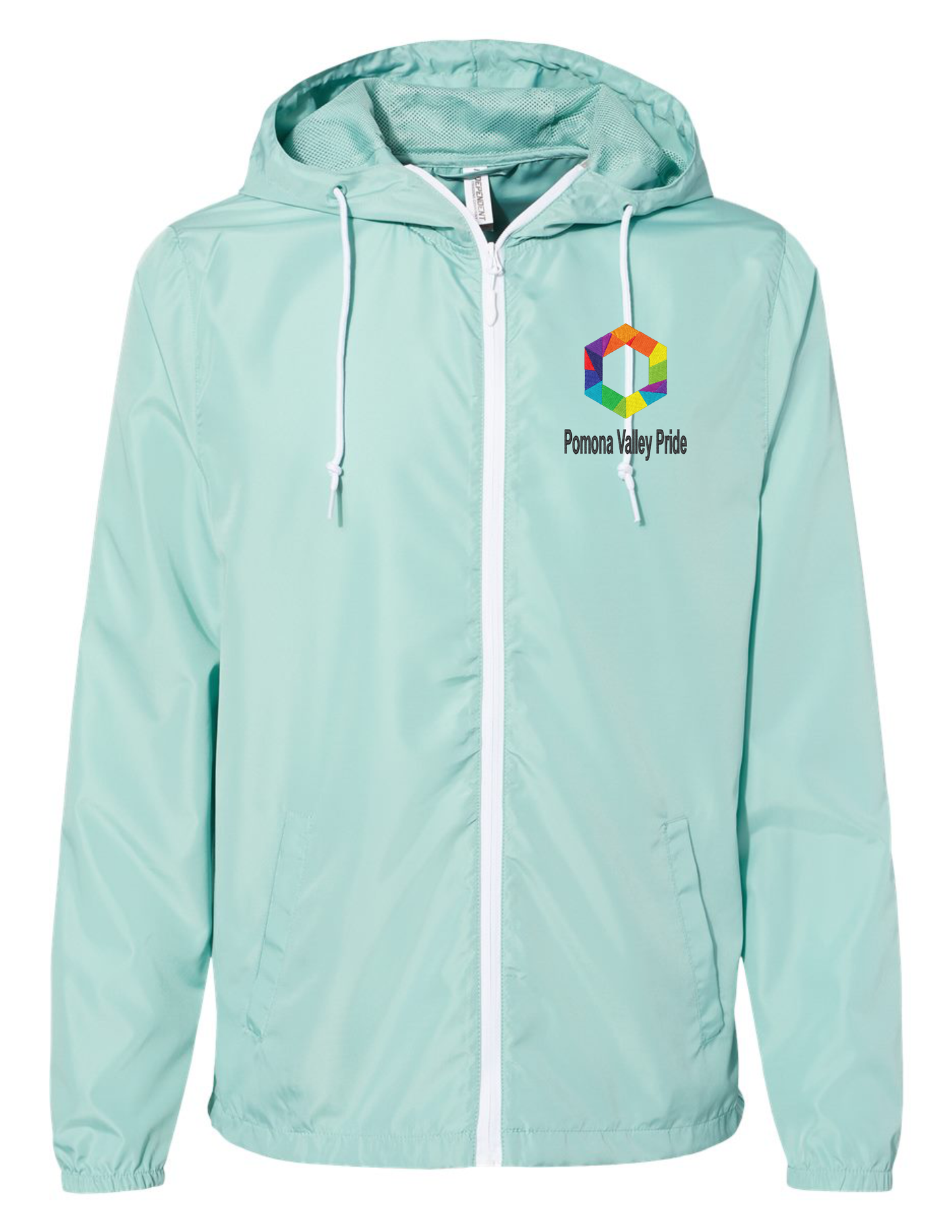 Embroidered Lightweight Windbreaker Full-Zip Jacket