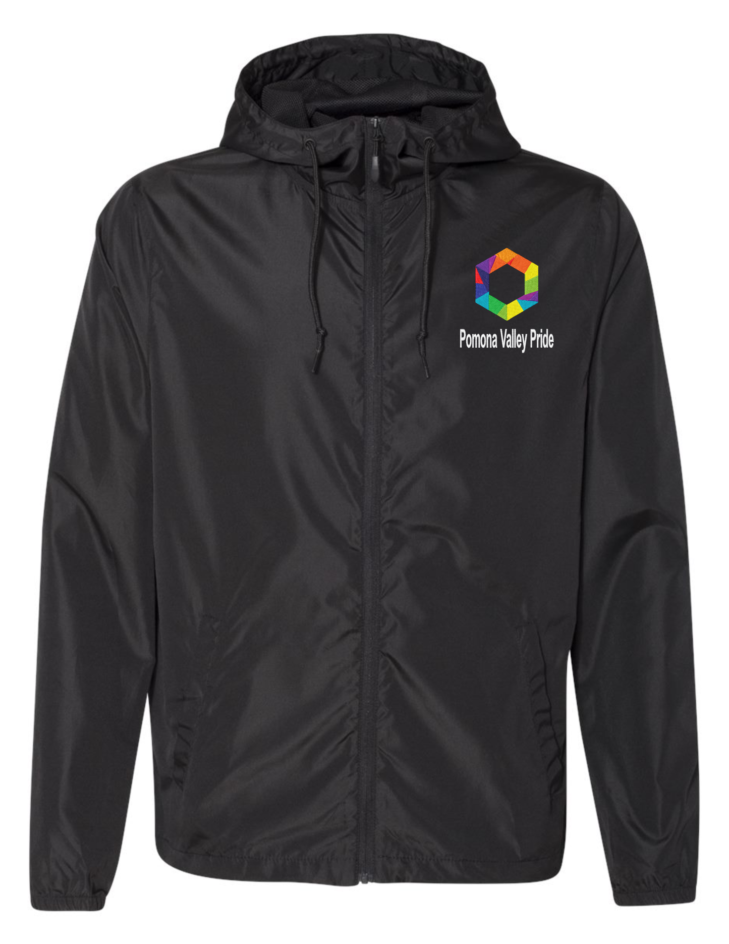 Embroidered Lightweight Windbreaker Full-Zip Jacket