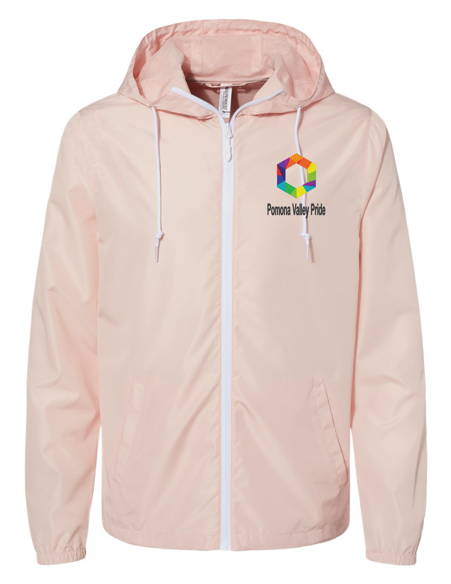 Embroidered Lightweight Windbreaker Full-Zip Jacket