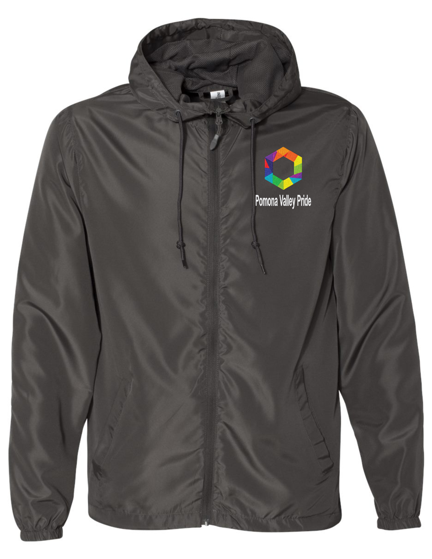 Embroidered Lightweight Windbreaker Full-Zip Jacket