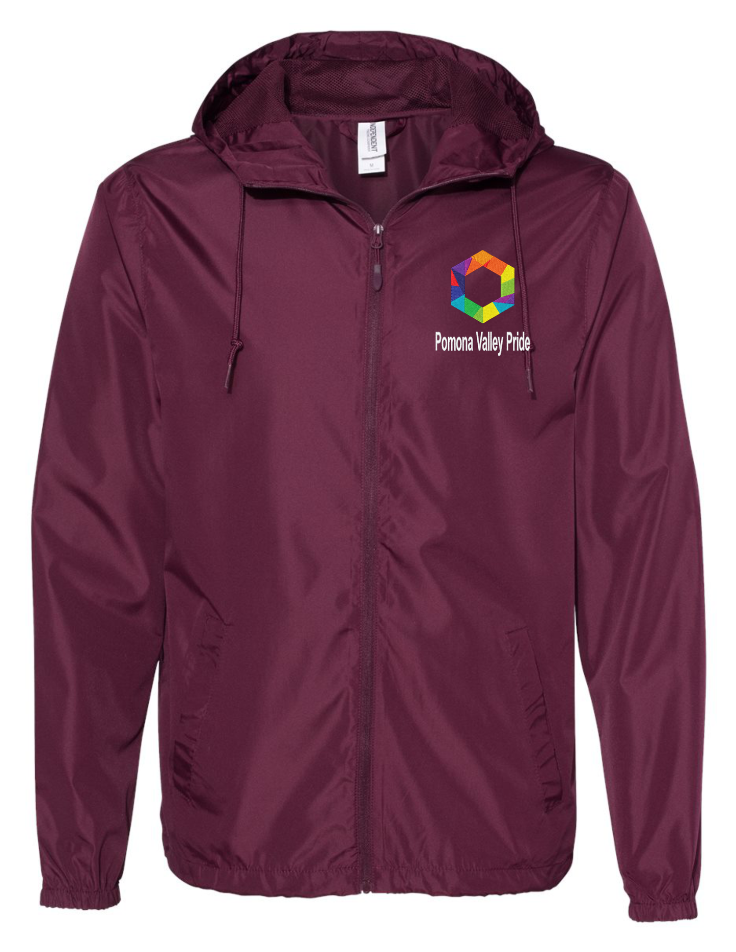 Embroidered Lightweight Windbreaker Full-Zip Jacket