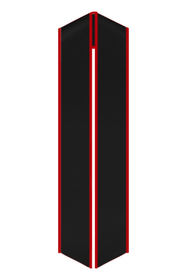 Black Graduation Stole with Red Trim