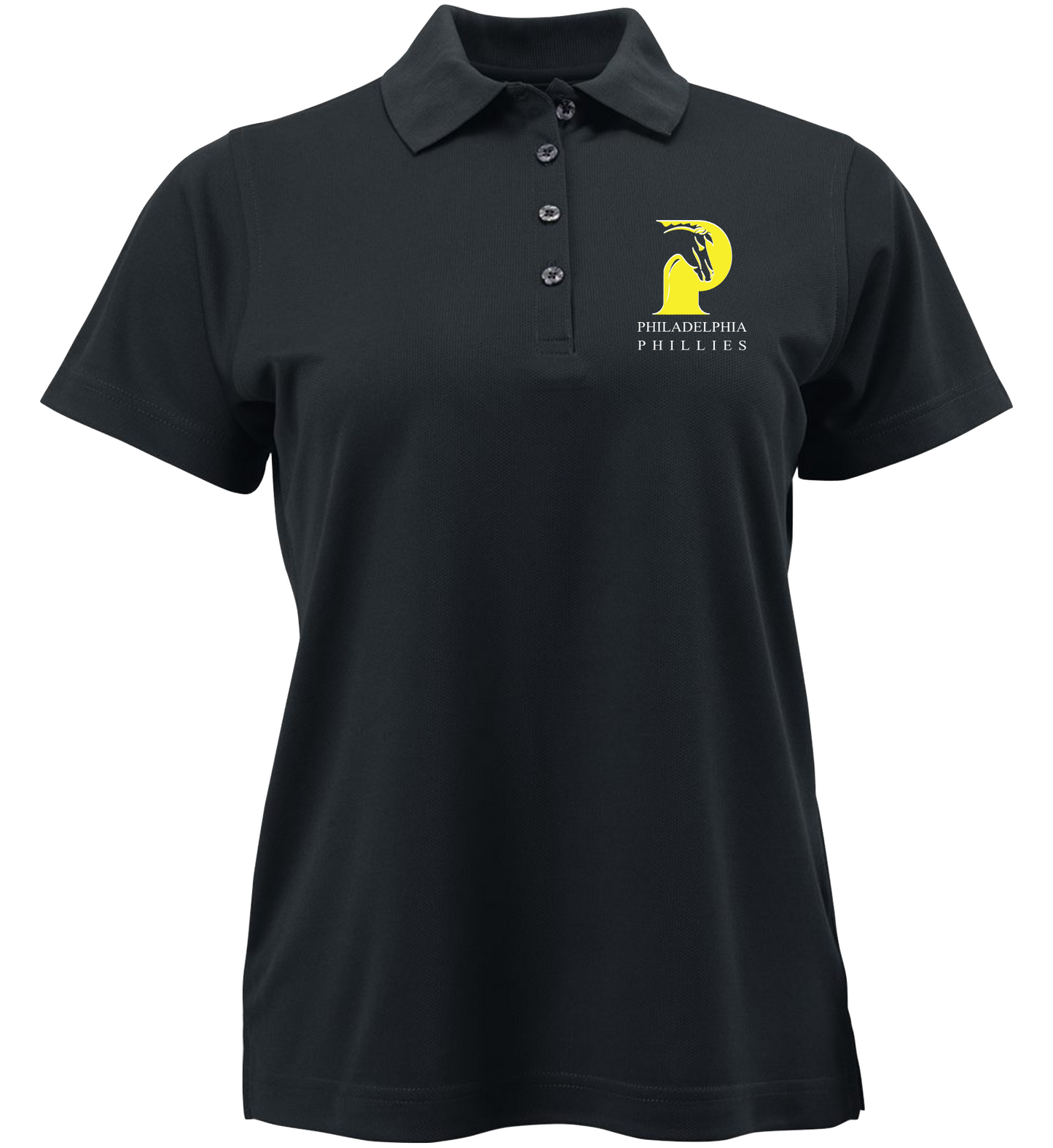 Black Ladies’ polo embroidered with school logo and school name.