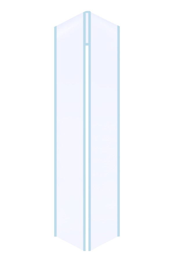 White Graduation Stole with Baby Blue Trim