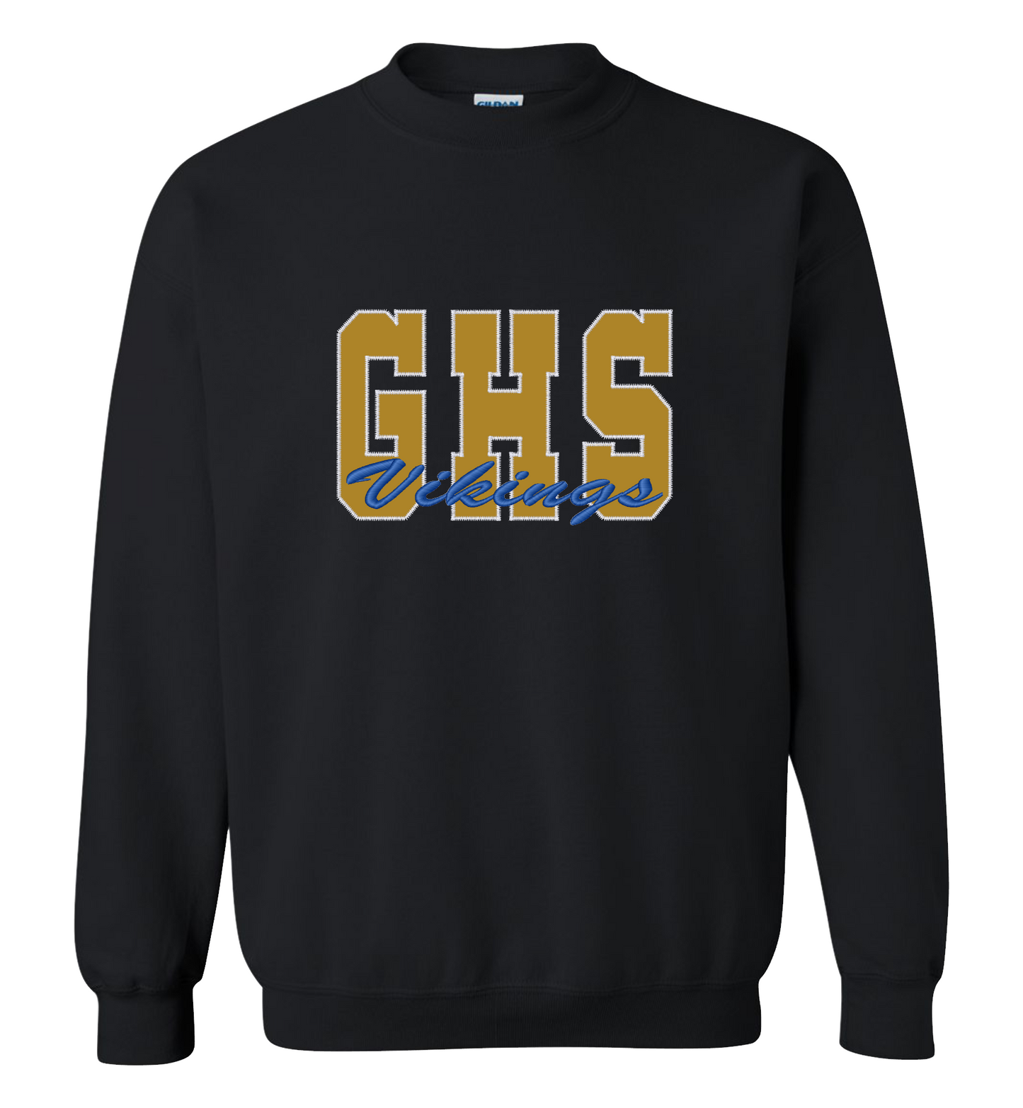 GHS Vikings- Black Crewneck Sweater