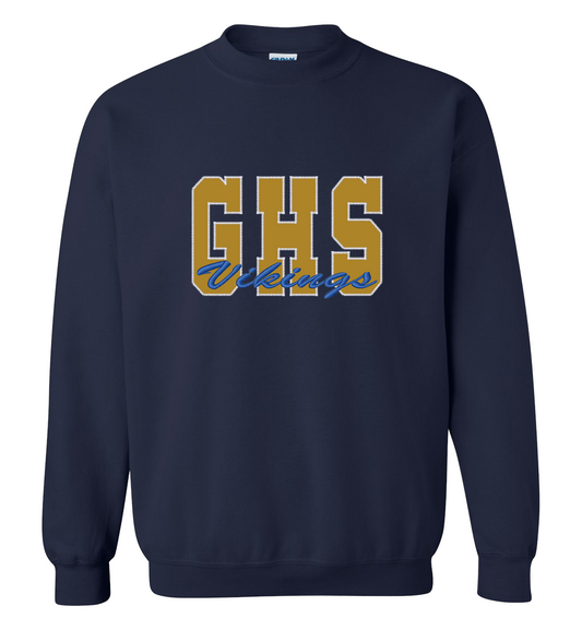 GHS Vikings- Navy Crewneck Sweater