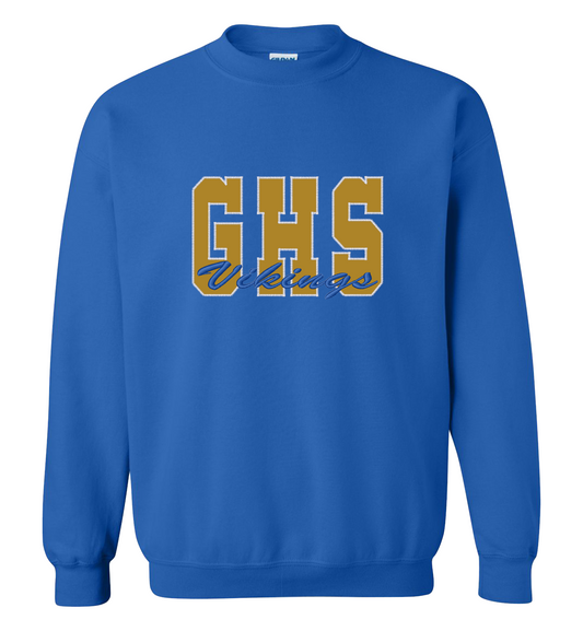 GHS Vikings- Royal Blue Crewneck Sweater