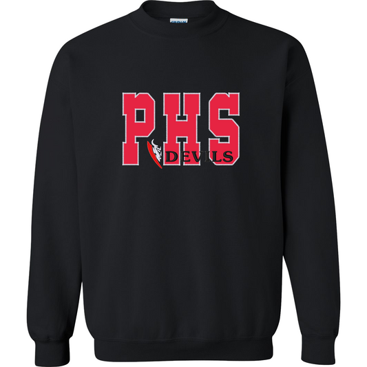 PHS -  Black Crewneck Applique Sweater