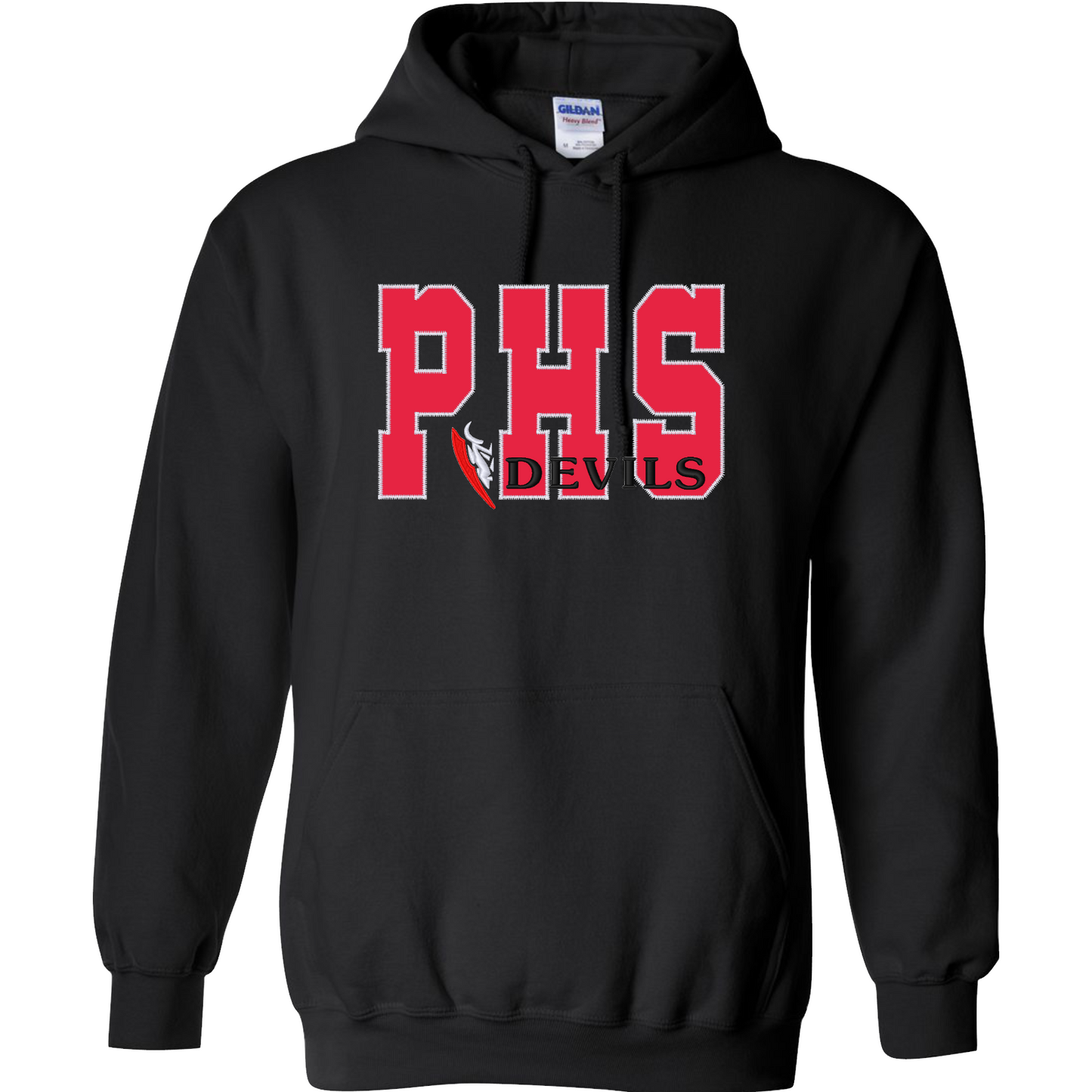 PHS -  Black Crewneck Applique Sweater