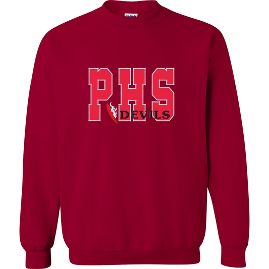 PHS -  Cardinal Red Crewneck Applique Sweater