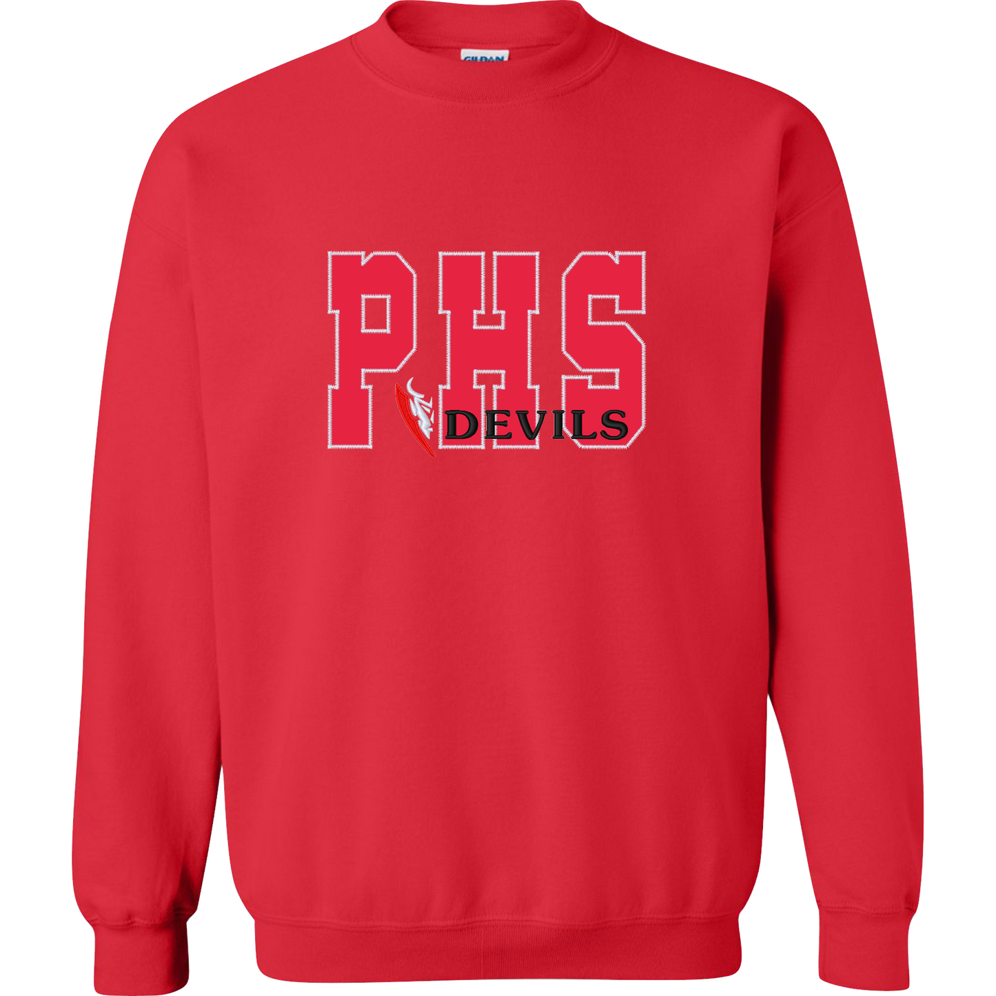 PHS -  Red Crewneck Applique Sweater