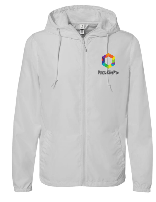 Embroidered Lightweight Windbreaker Full-Zip Jacket