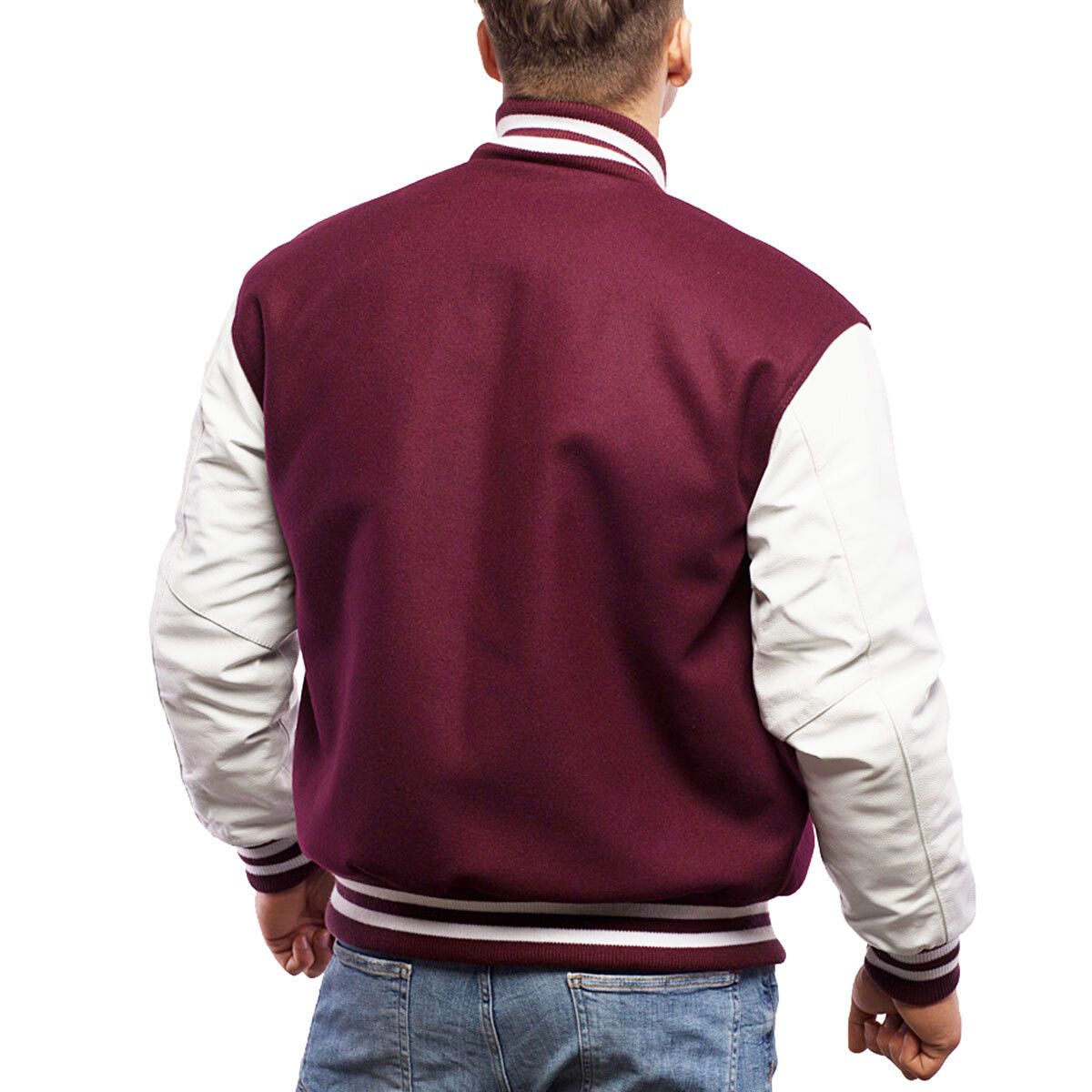 Burgundy on sale letterman jacket