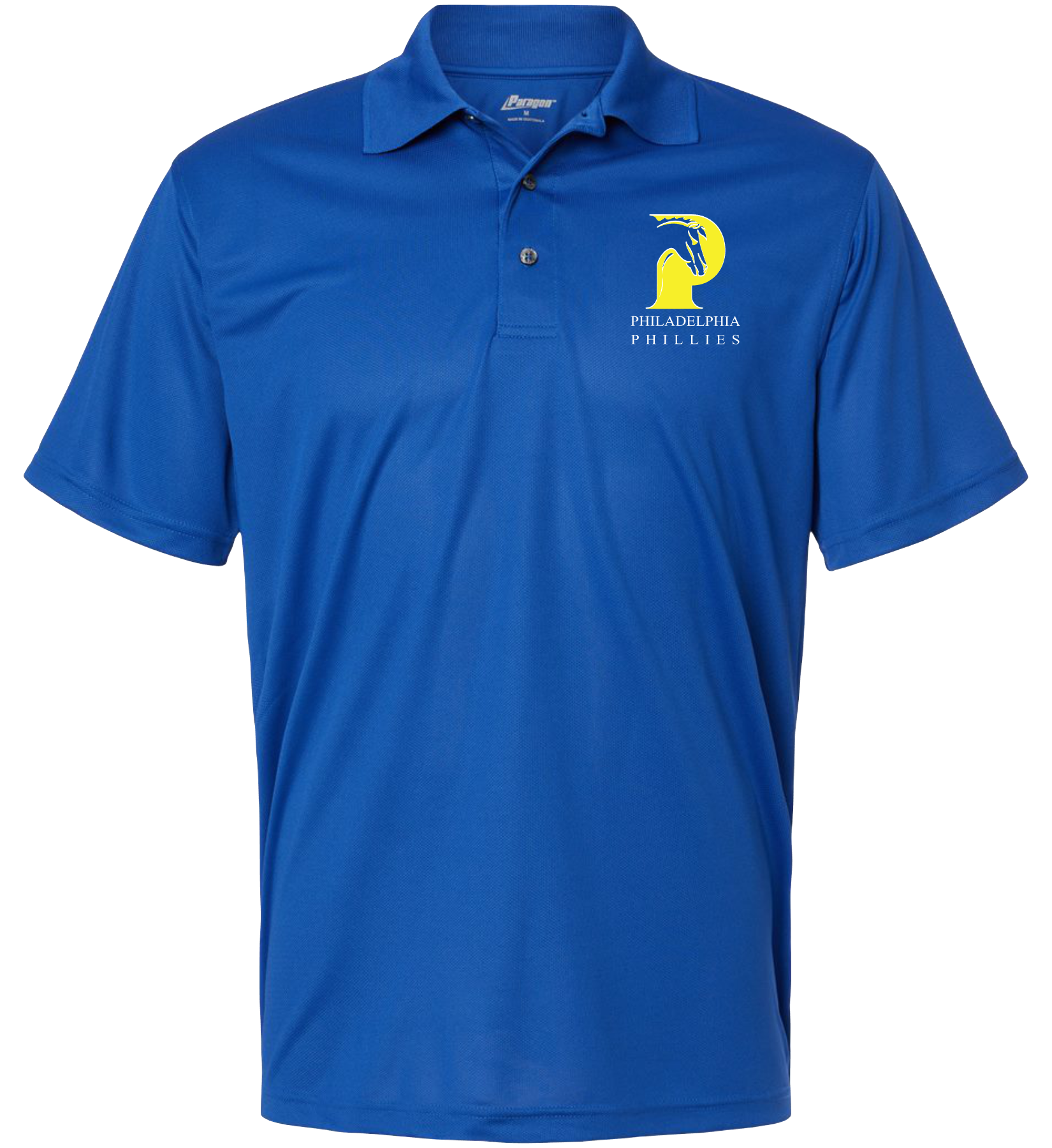 Royal Blue Men's polo embroidered with school logo and school name..