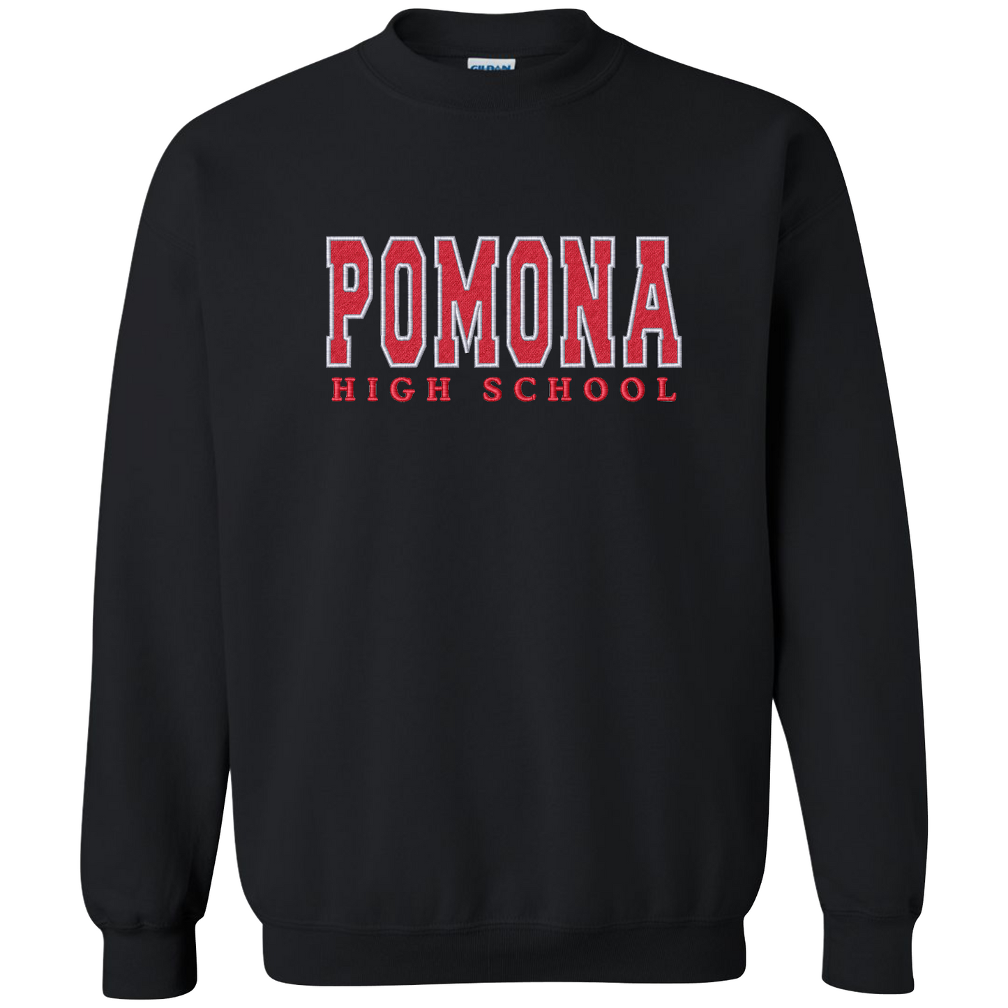 Pomona High School -  Crewneck Applique Sweater